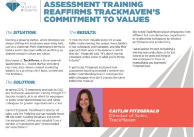 Assessment Training Trackmavens Commitment to Value